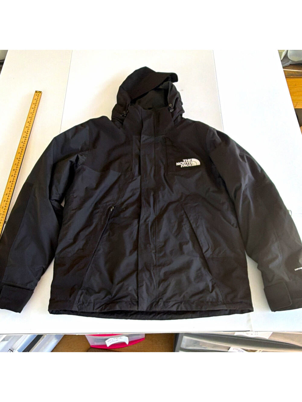 The North Face Men's Black Hooded Full Zip Down Puffer Jacket Size M 2 in 1